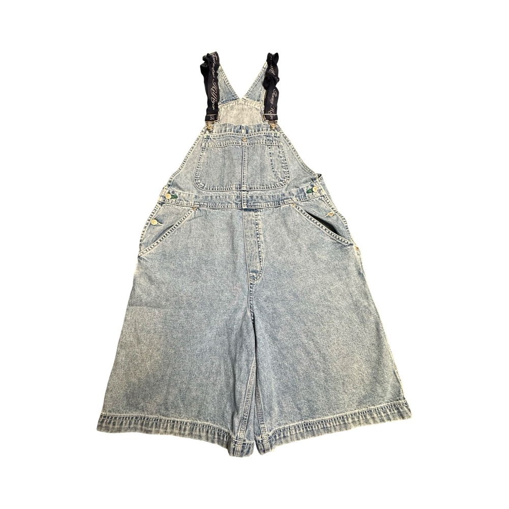 Tommy Hilfiger Denim Overalls Womens L Light Wash Vintage Cotton Streetwear Boho